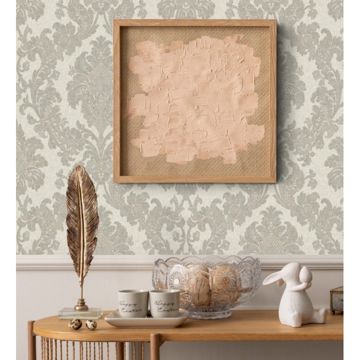 Papel pintado damasco clásico efecto entelado con textura en relieve - Milano Legacy 682835