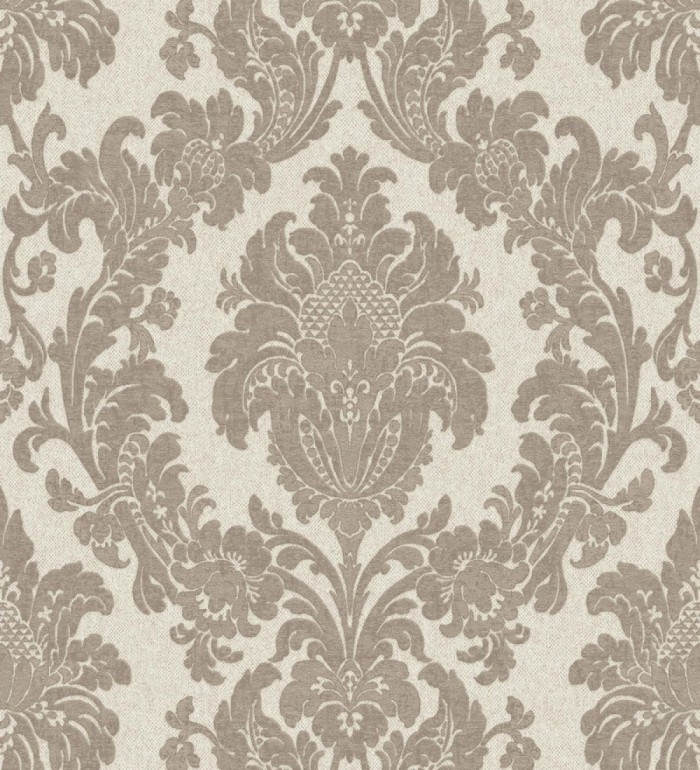 Papel pintado damasco clásico efecto entelado con textura en relieve - Milano Legacy 682836