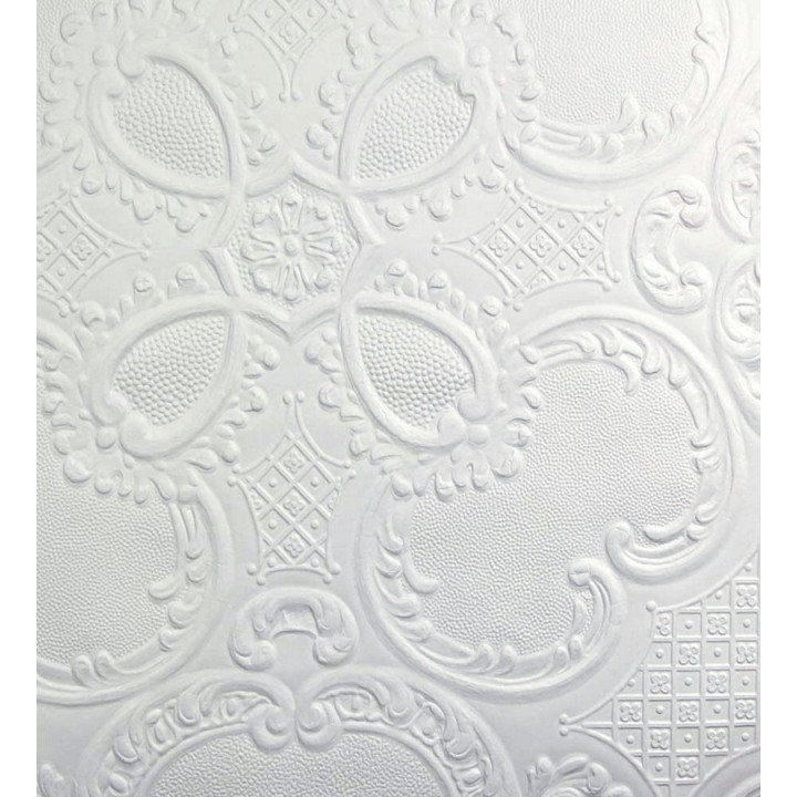 Papel pintado blanco repintable texturizado de alto relieve - Dank Texture 123149