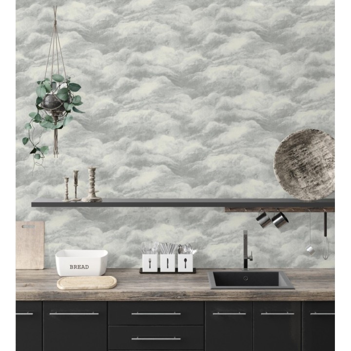 Papel pintado diseño de nubes con texturizado en relieve - Sky Muse 682841