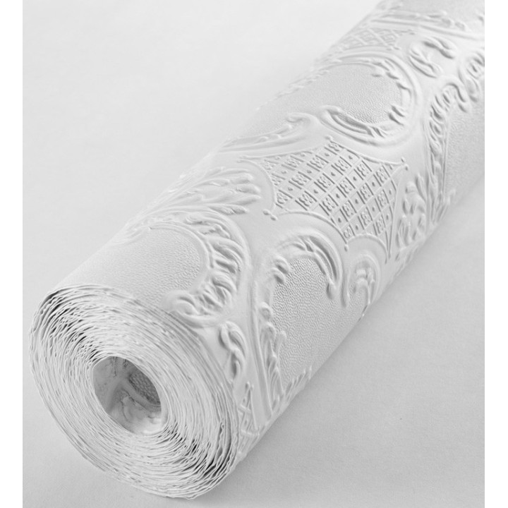 Papel pintado blanco repintable texturizado de alto relieve - Dank Texture 123149