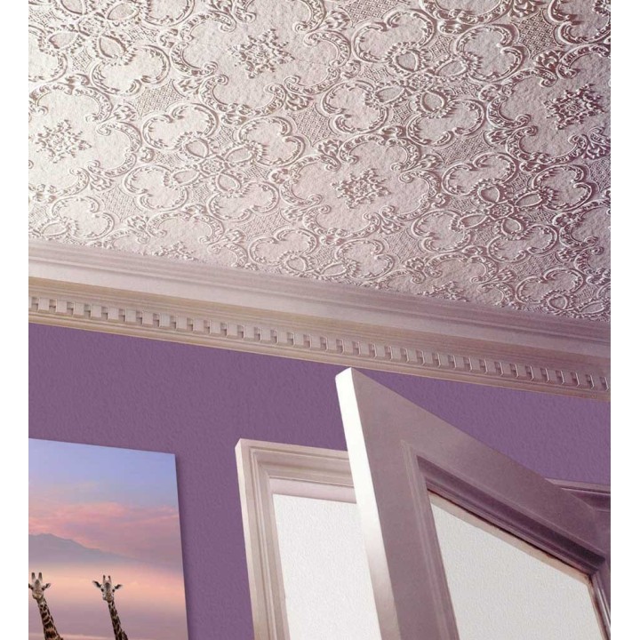 Papel pintado blanco repintable texturizado de alto relieve - Dank Texture 123149