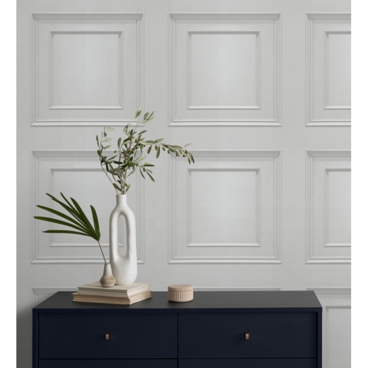 Papel pintado de casetones de madera con textura en relieve - Bristol Ledge 682855