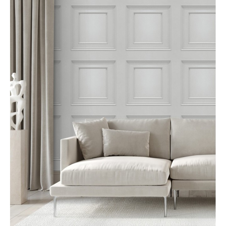 Papel pintado de casetones de madera con textura en relieve - Bristol Ledge 682855