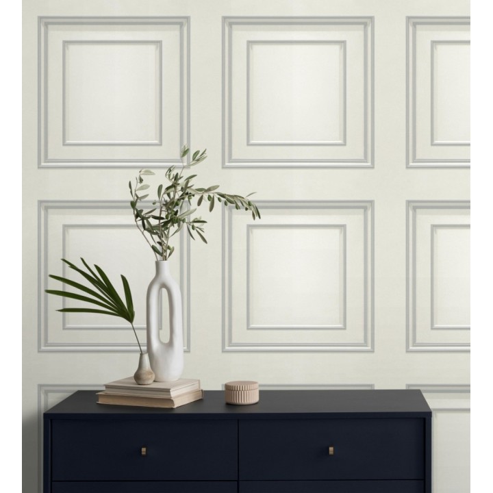 Papel pintado de casetones de madera con textura en relieve - Bristol Ledge 682856