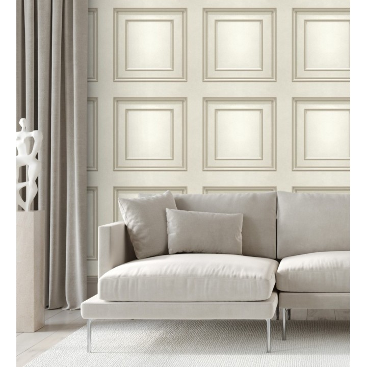 Papel pintado de casetones de madera con textura en relieve - Bristol Ledge 682857