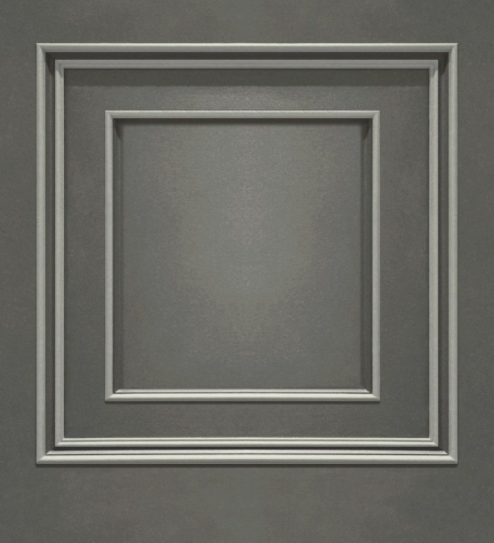 Papel pintado casetones de madera color antracita textura en relieve - Bristol Ledge 682858