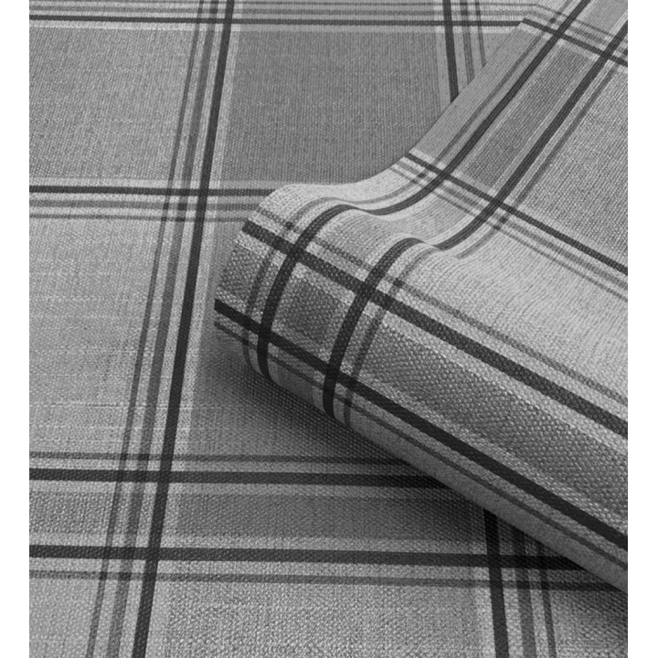 Papel pintado de cuadros escoceces en textura lino estilo natural - Scottish Harland 682859