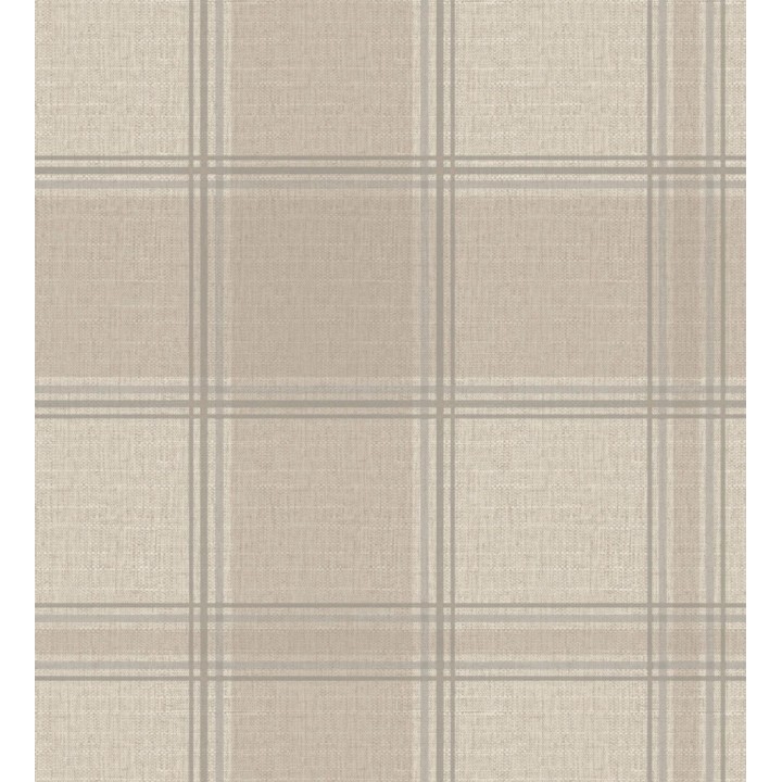 Papel pintado de cuadros escoceces en textura lino estilo natural - Scottish Harland 682860