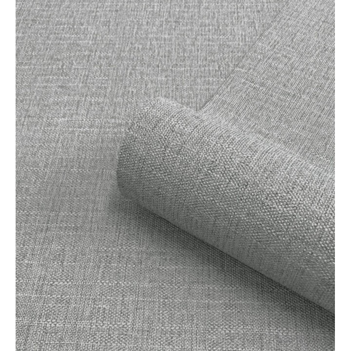 Papel pintado efecto textil con textura alto relieve color gris metálico - Fabrizio Textile 682861