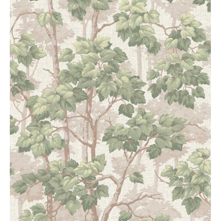 Papel pintado bosque de árboles y hojas en relieve textil - Sylvan Splendor 682869