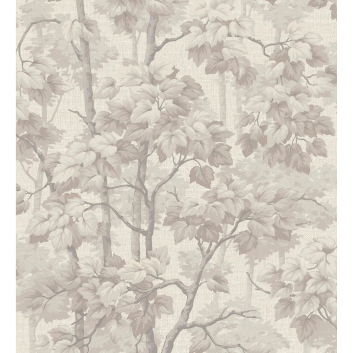 Papel pintado bosque de árboles y hojas en relieve textil - Sylvan Splendor 682870