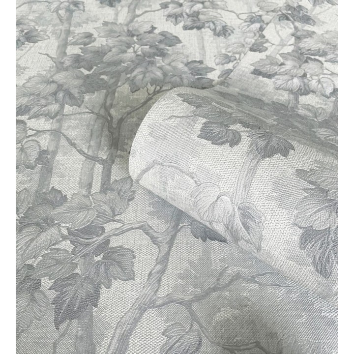 Papel pintado bosque de árboles y hojas en relieve textil - Sylvan Splendor 682871