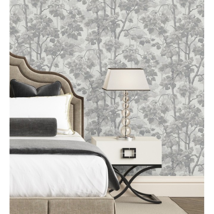 Papel pintado bosque de árboles y hojas en relieve textil - Sylvan Splendor 682871