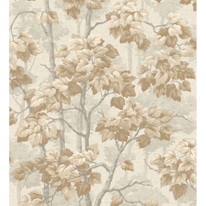 Papel pintado bosque de árboles y hojas en relieve textil - Sylvan Splendor 682872