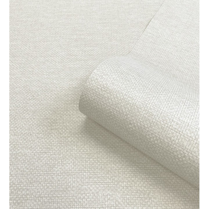 Papel pintado fibra vegetal imitación rafia en relieve color beige claro - Rafia Dalia 682880