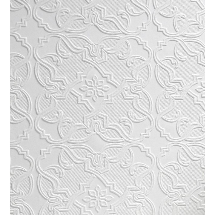 Papel pintado blanco repintable texturizado de alto relieve - Even Texture 123162