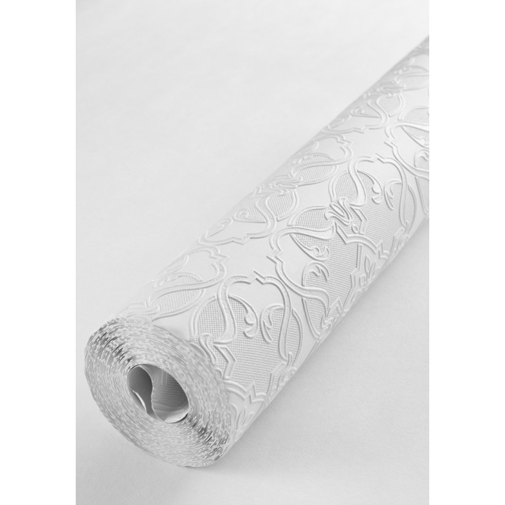Papel pintado blanco repintable texturizado de alto relieve - Even Texture 123162