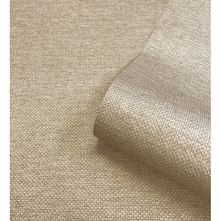 Papel pintado fibra vegetal imitación rafia en relieve color tostado - Rafia Dalia 682882