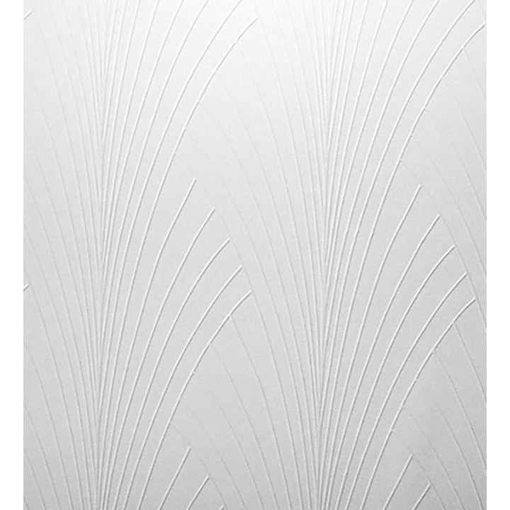 Papel pintado blanco repintable texturizado de alto relieve - Fan Texture 123168