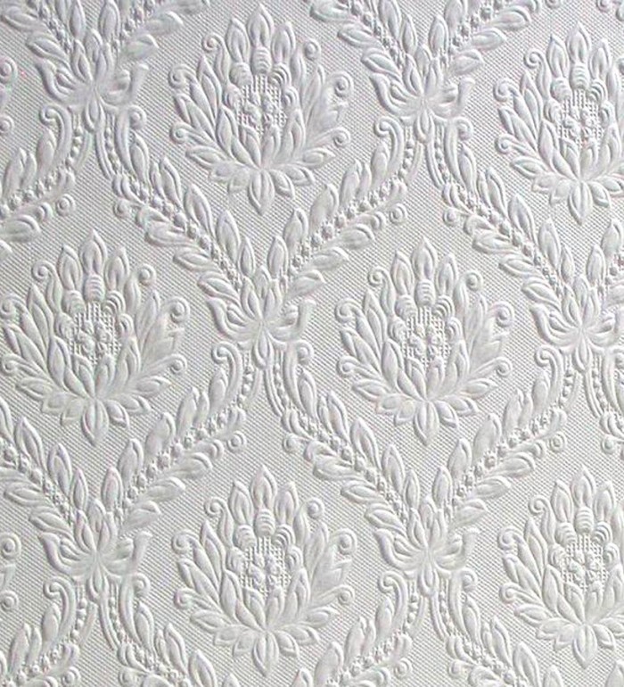 Papel pintado blanco repintable texturizado de alto relieve - Citras Texture 123172