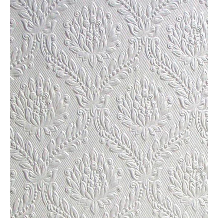 Papel pintado blanco repintable texturizado de alto relieve - Citras Texture 123172