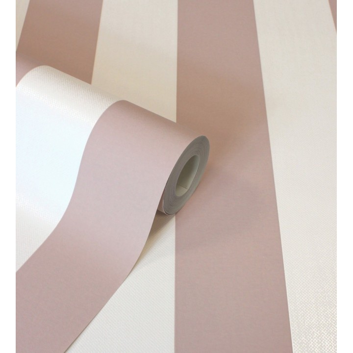 Papel pintado de rayas rosa con textura suave - Dijon Stripes 682916