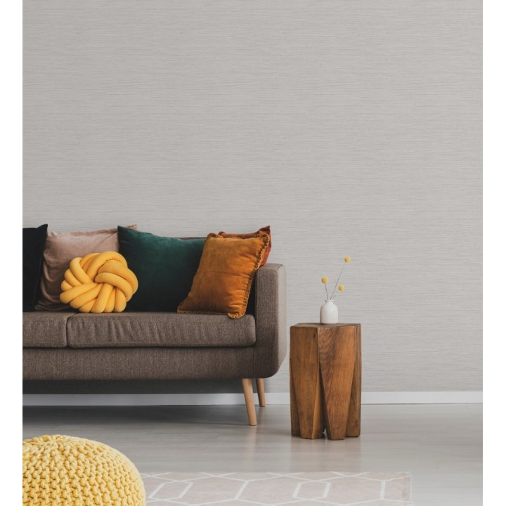 Papel pintado imitación fibra vegetal blanca - Manila Modern Fibers 682920