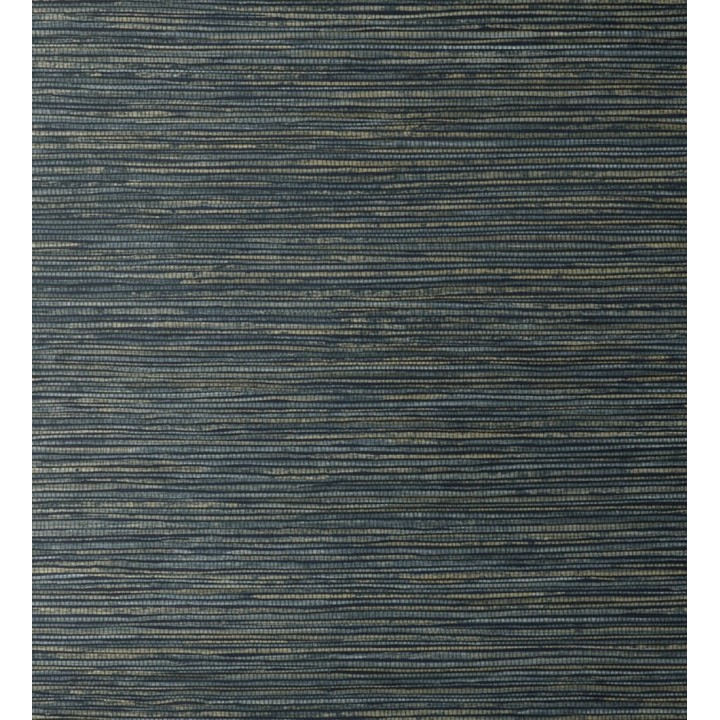 Papel pintado imitación fibra vegetal azul - Manila Modern Fibers 682924