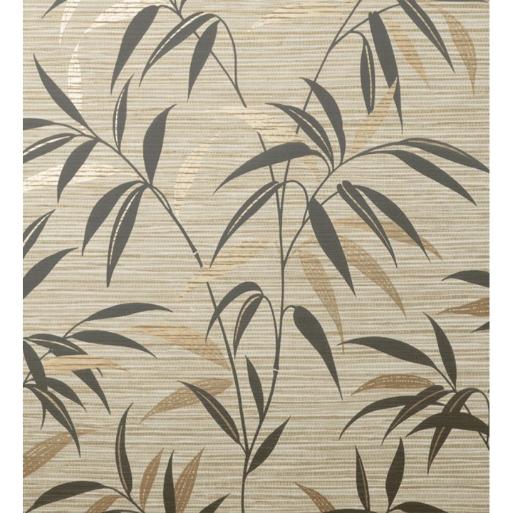 Papel pintado de hojas fondo fibra vegetal natural - Manila Whispers 682927