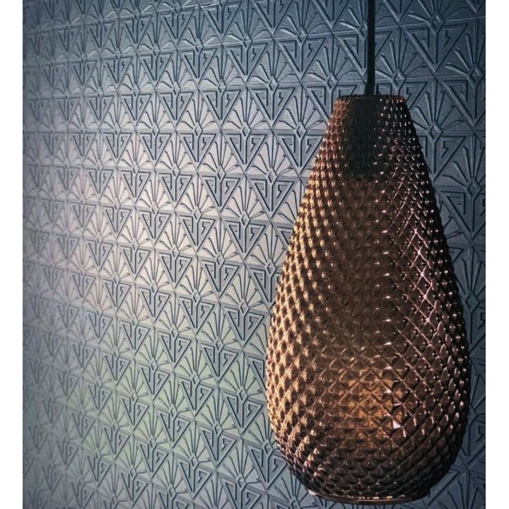 Papel pintado blanco geométrico moderno repintable texturizado de alto relieve - Eines Texture 123179