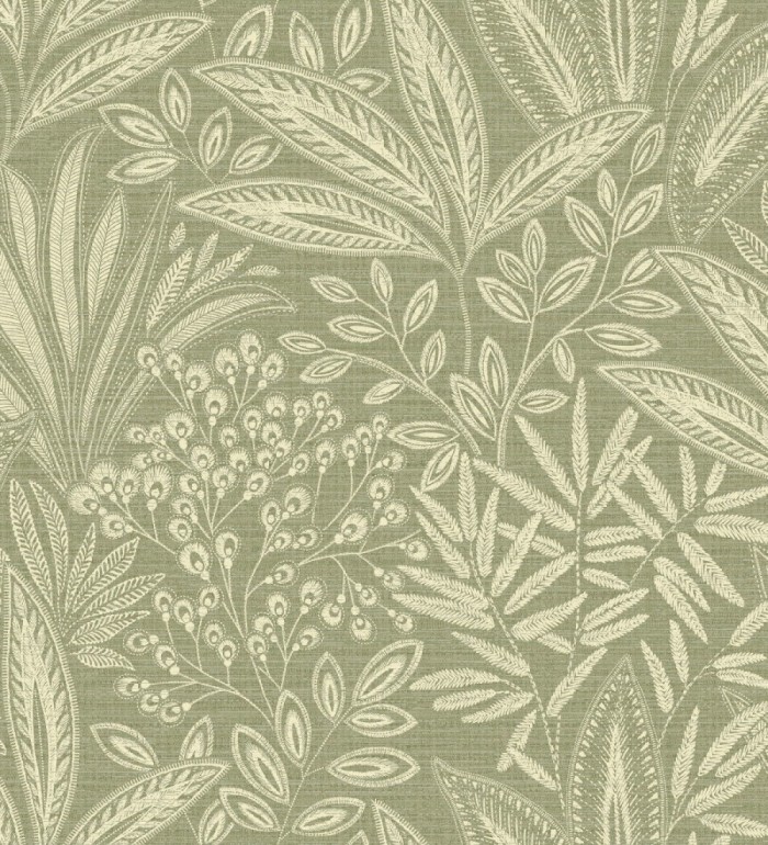 Papel pintado de hojas botánicas exóticas - Jewel Blossom 682930