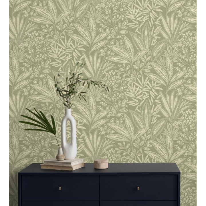 Papel pintado de hojas botánicas exóticas - Jewel Blossom 682930