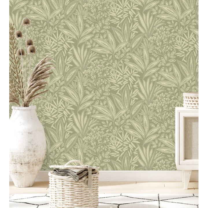 Papel pintado de hojas botánicas exóticas - Jewel Blossom 682930