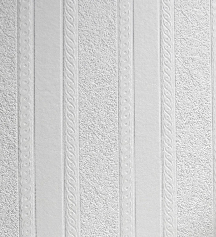 Papel pintado rayas blancas desiguales repintable texturizado de alto relieve - Inverse Texture 123183