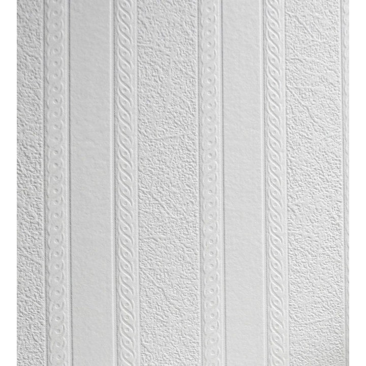 Papel pintado rayas blancas desiguales repintable texturizado de alto relieve - Inverse Texture 123183