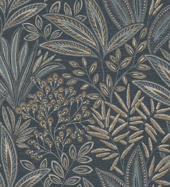 Papel pintado de hojas botánicas exóticas - Jewel Blossom 682934