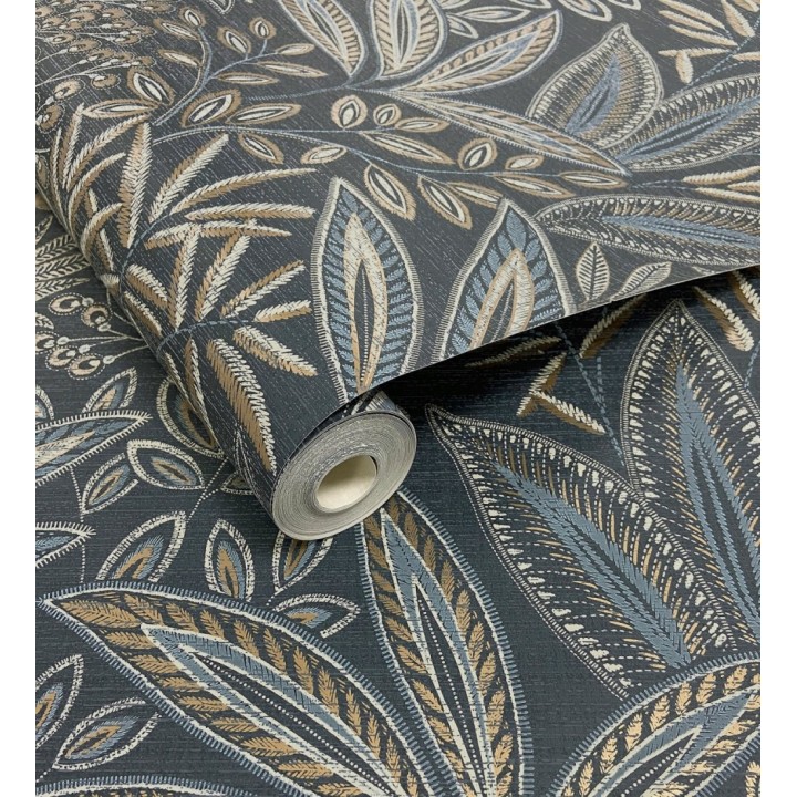 Papel pintado de hojas botánicas exóticas - Jewel Blossom 682934