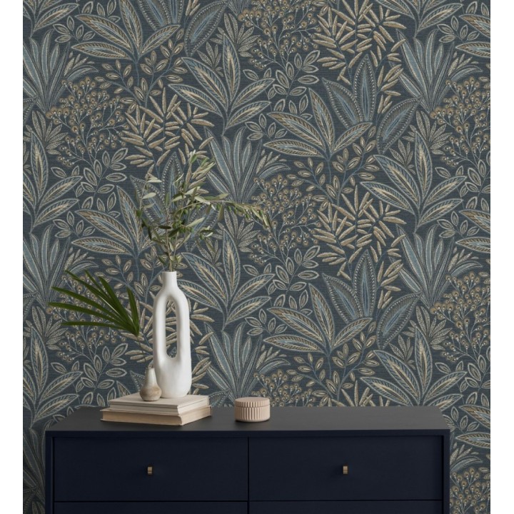 Papel pintado de hojas botánicas exóticas - Jewel Blossom 682934