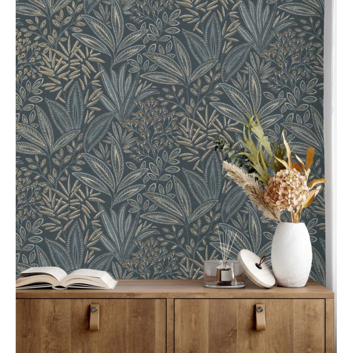 Papel pintado de hojas botánicas exóticas - Jewel Blossom 682934