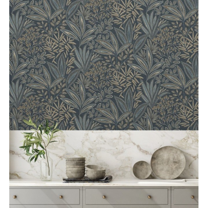 Papel pintado de hojas botánicas exóticas - Jewel Blossom 682934