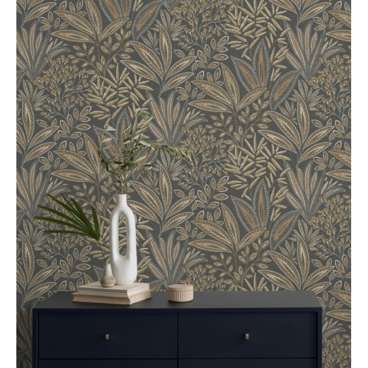 Papel pintado de hojas botánicas exóticas - Jewel Blossom 682935