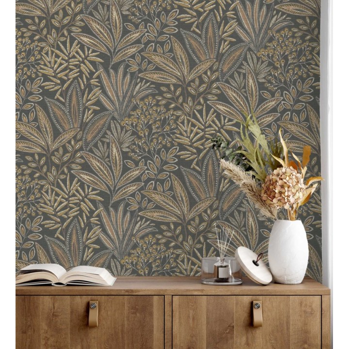 Papel pintado de hojas botánicas exóticas - Jewel Blossom 682935