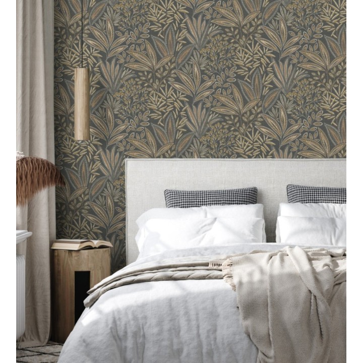 Papel pintado de hojas botánicas exóticas - Jewel Blossom 682935