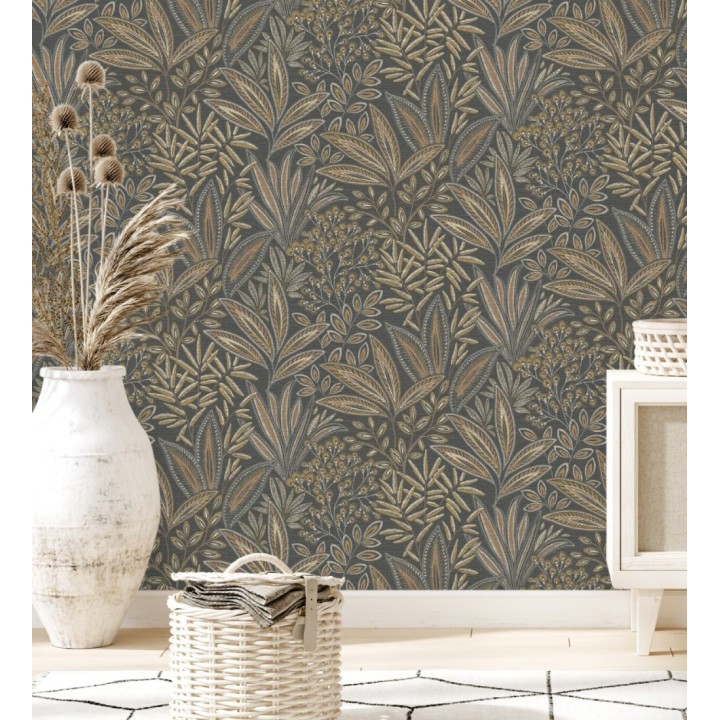 Papel pintado de hojas botánicas exóticas - Jewel Blossom 682935