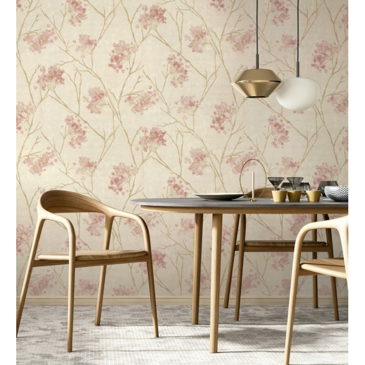 Papel pintado de flores tonos nacarados y brillantes - Shiny Bloom 682937