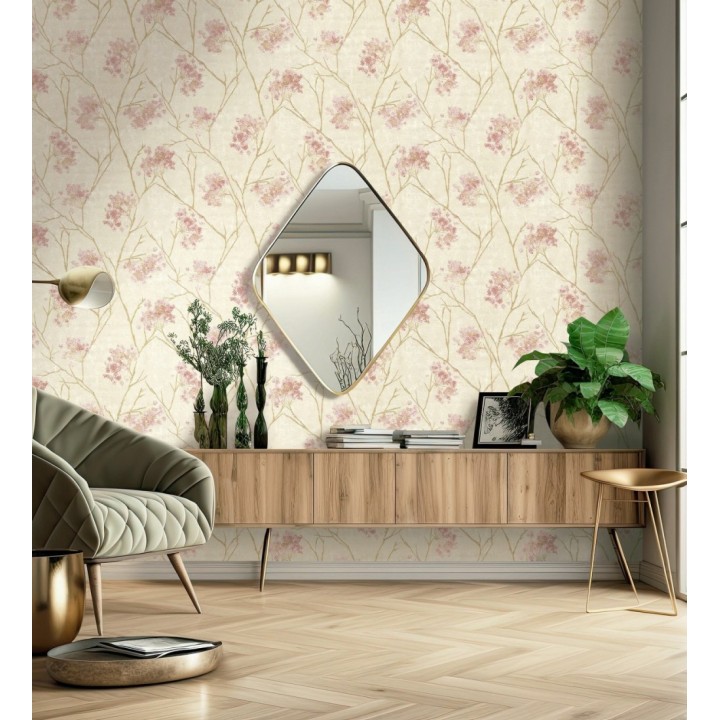 Papel pintado de flores tonos nacarados y brillantes - Shiny Bloom 682937