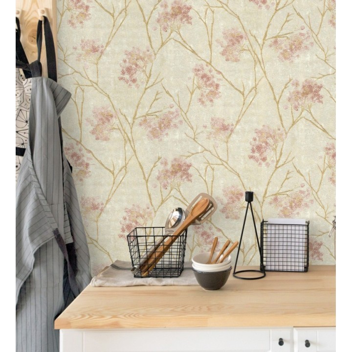 Papel pintado de flores tonos nacarados y brillantes - Shiny Bloom 682937