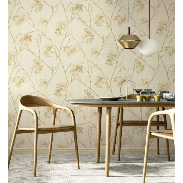 Papel pintado de flores tonos nacarados y brillantes - Shiny Bloom 682939