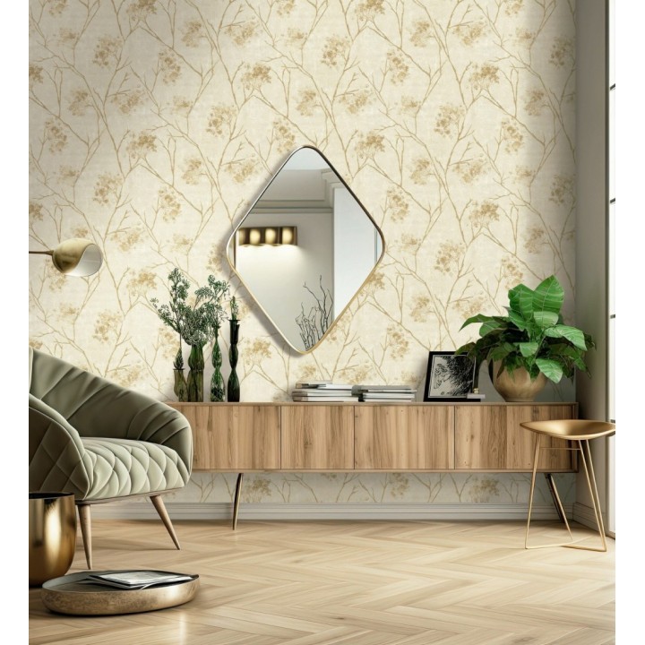 Papel pintado de flores tonos nacarados y brillantes - Shiny Bloom 682939